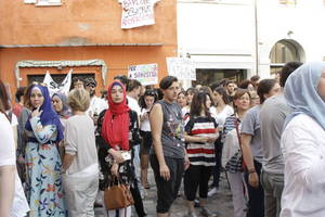 Cesena non ha paura - Manifestazione in piazza Amendola - Foto Urbano (13)