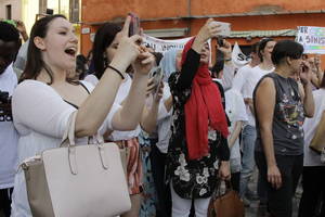 Cesena non ha paura - Manifestazione in piazza Amendola - Foto Urbano (16)