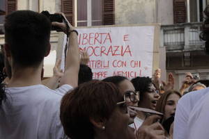 Cesena non ha paura - Manifestazione in piazza Amendola - Foto Urbano (23)
