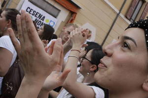 Cesena non ha paura - Manifestazione in piazza Amendola - Foto Urbano (28)
