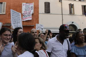 Cesena non ha paura - Manifestazione in piazza Amendola - Foto Urbano (48)