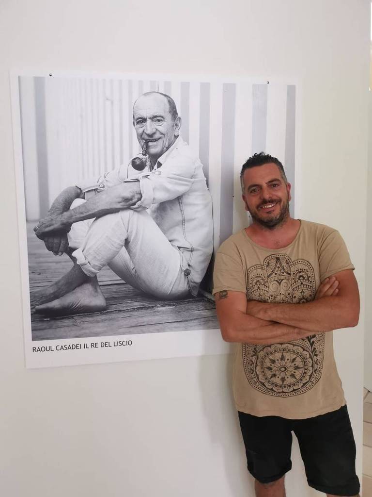 Nella foto Raoul Casadei con il figlio Mirco