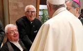 Papa Francesco e don Sauro Rossi in Cattedrale a Cesena
