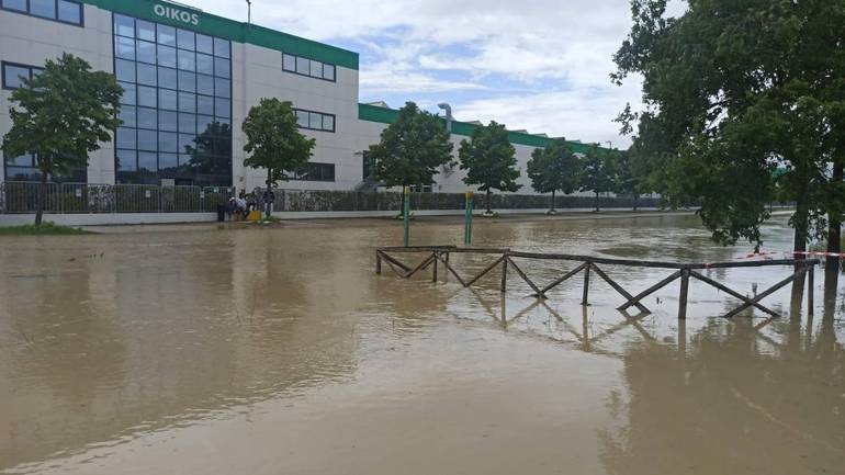 Alluvione nella zona monte di Gatteo Mare (foto: Facebook Comune di Gatteo)