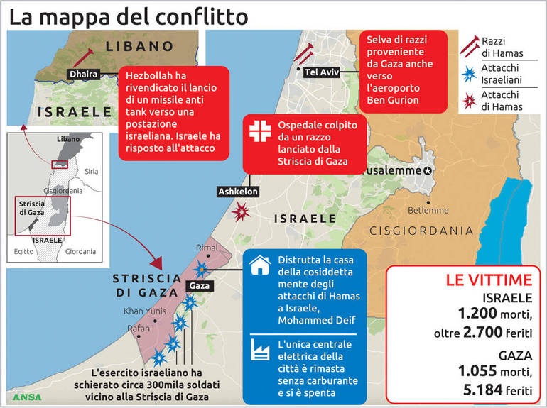 La mappa del conflitto (Ansa/Sir)