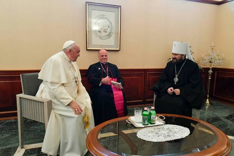 papa e hilarion.foto vatican news