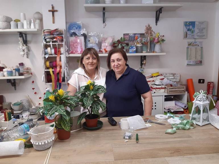 Le fioriste Silvia e Luisa Francisconi