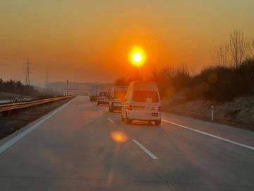 Alba in autostrada (foto di Francesca Lomartire)