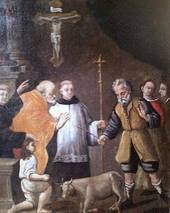 Il "miracolo" della vitella in un olio su tela datato 1697