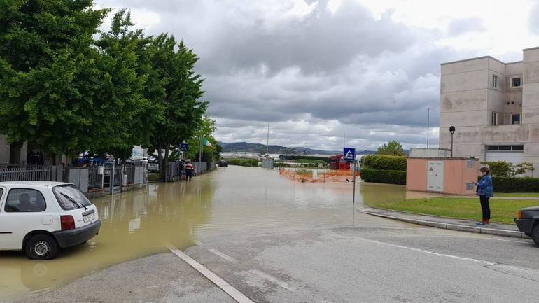 Gambettola, via Zoffoli alluvionata