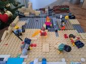 Il presepe realizzato da Afro Brunelli, di quinta elementare di Badia di Longiano, realizzato con i Lego, riproduce i territori in guerra in Terra Santa