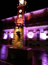 Il palazzo comunale di Gambettola in rosa
