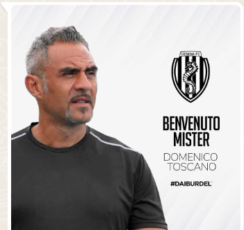 Domenico Toscano è il nuovo tecnico del Cesena FC