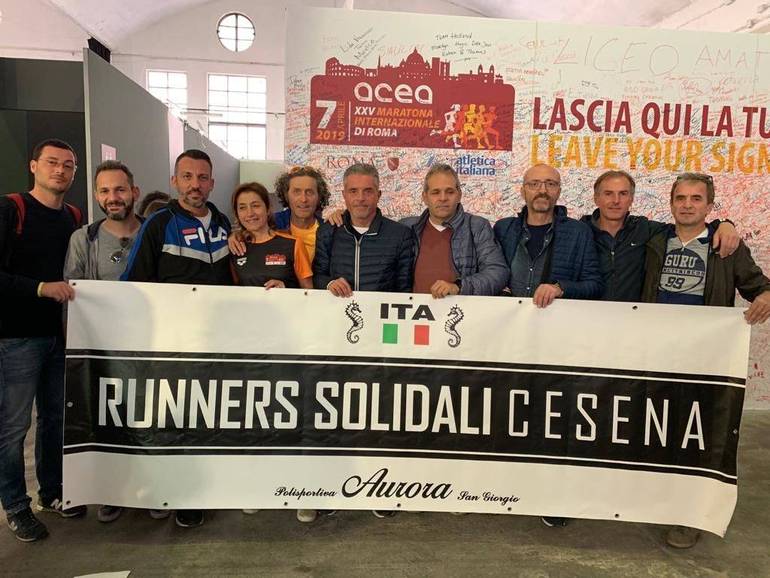 I Runners solidali di Cesena alla Maratona di Roma che si corre domani
