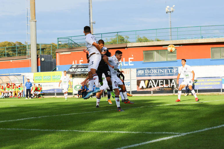  Nella foto il gol di Mattia Bortolussi (ph. Marco Rossi)
