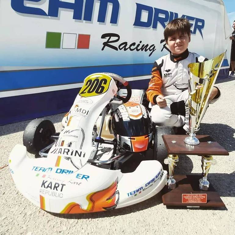 Gino Rocchio campione italiano 2021 kart 60 mini nazionale