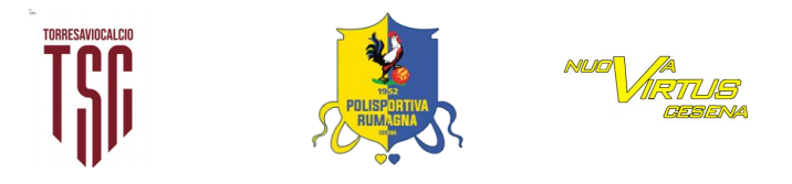 Le società Torre Savio Calcio, Polisportiva Rumagna e Nuova Virtus Cesena restano ferme