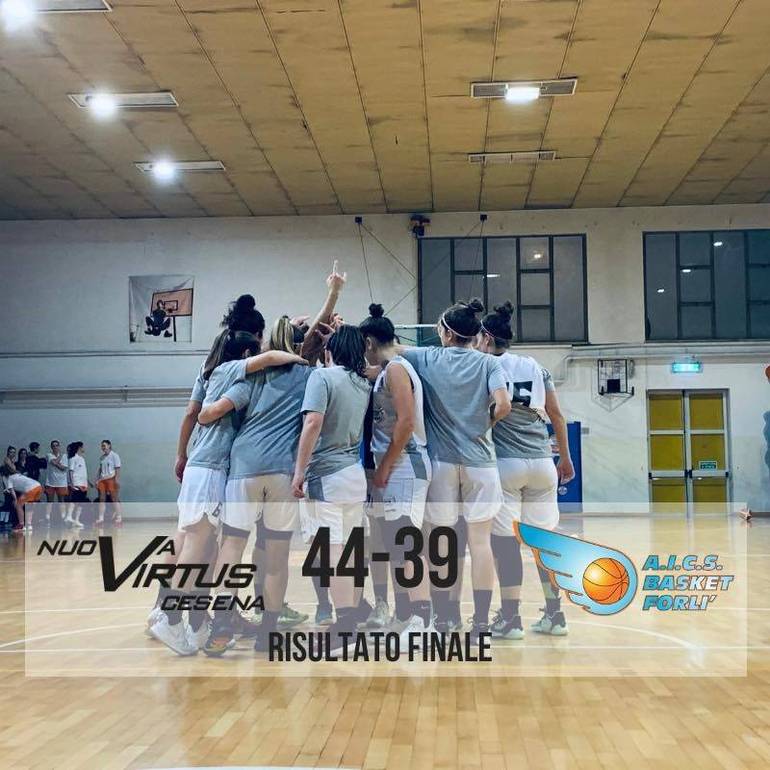 Nuova Virtus Cesena vince contro A.I.C.S. Basket Forlì    44  -  39