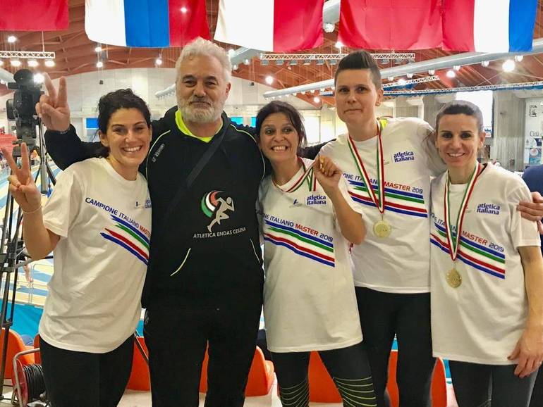 Tre ori e due argenti per le cesenati impegnate ai Campionati Italiani Indoor Master di Ancona