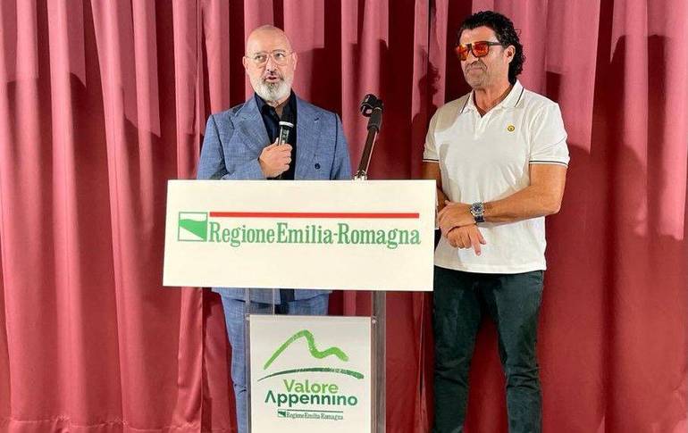 Stefano Bonaccini e Alberto Tomba
