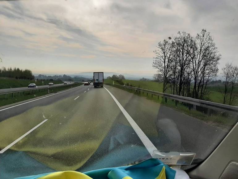 La foto di questa mattina, in autostrada in Polonia, è di Andrea Casadei