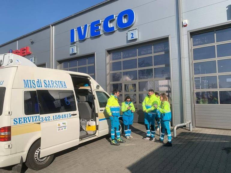 Camion all'officina Iveco