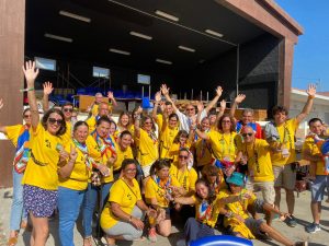 Lisbona, 5 agosto 2023. Don Marcello Palazzi alla Gmg. Foto archivio Corriere Cesenate