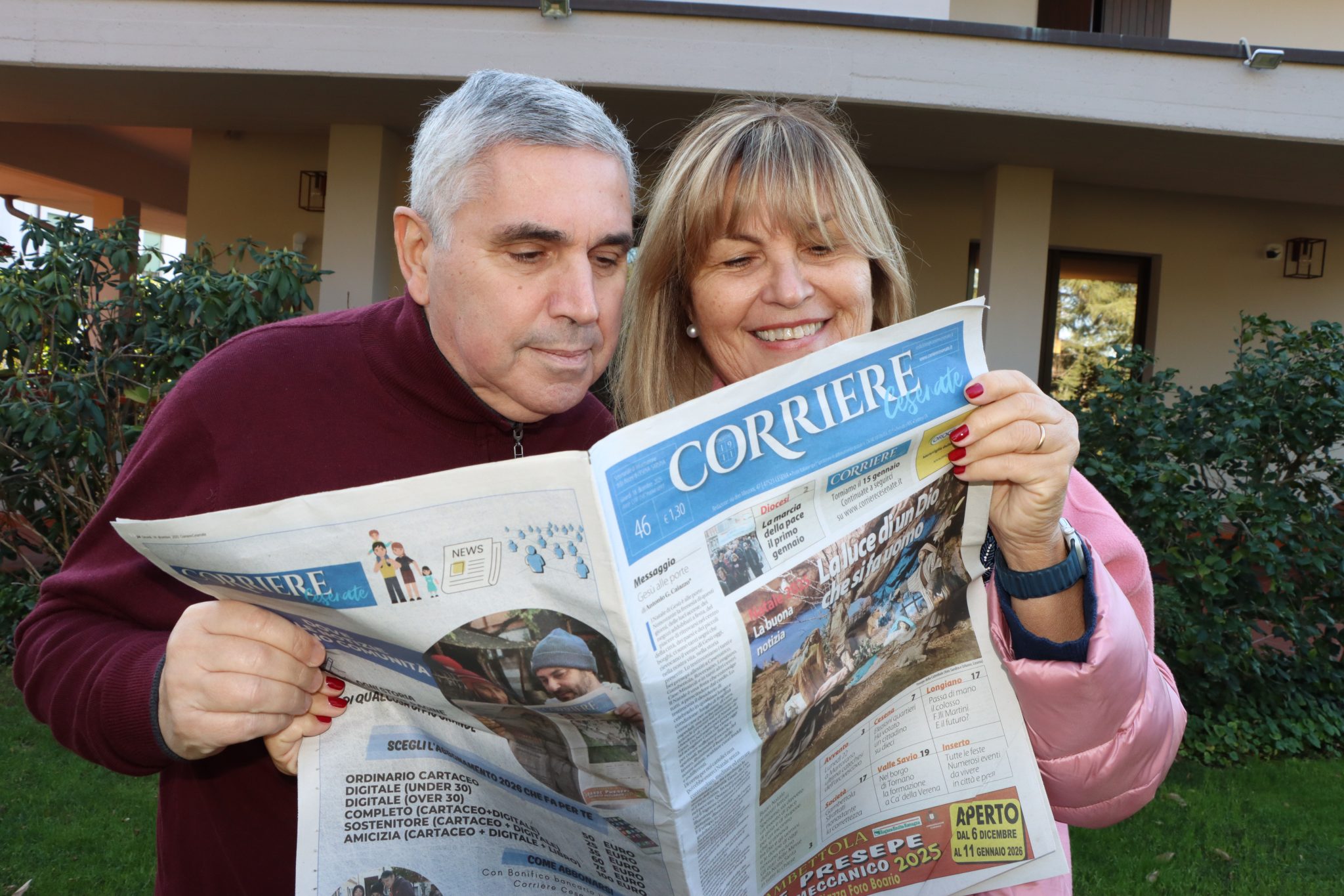 Giancarlo Petrini e la moglie Catia Bianchi, presidente del "Barco" di Cesena. Foto Sandra e Urbano - fotografi a Cesena