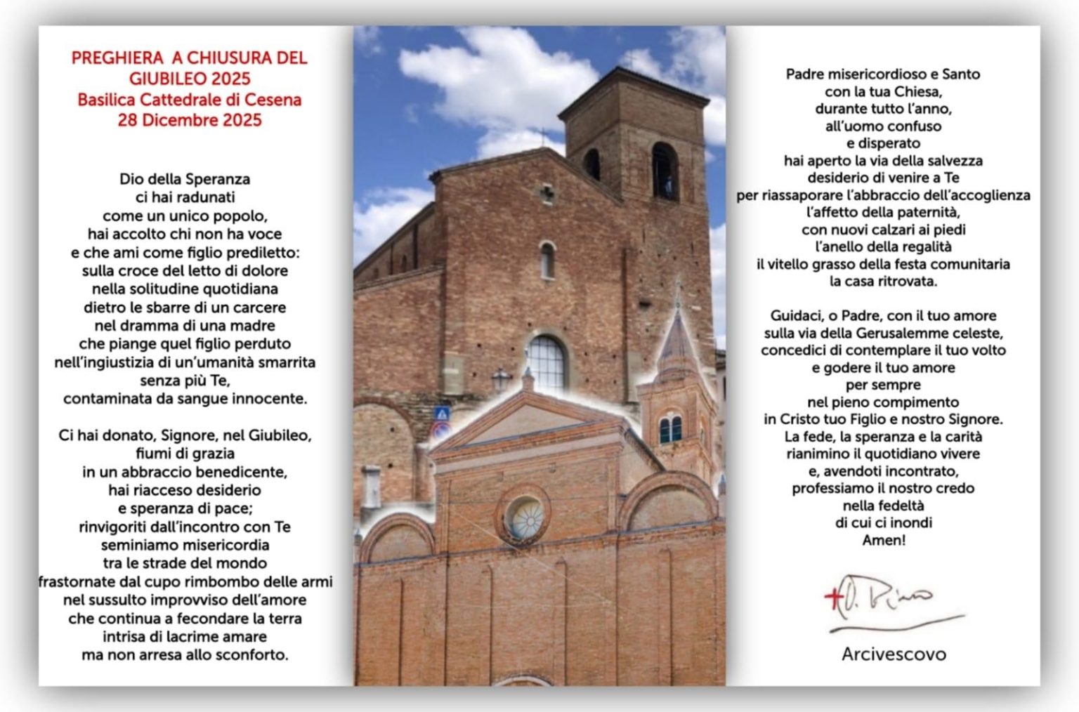 preghiera del giubileo 2025 testo