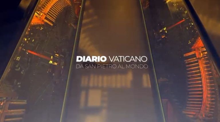 Nell'immagine, un frame tratto dalla sigla della trasmissione "Diario Vaticano - Da San Pietro al mondo"